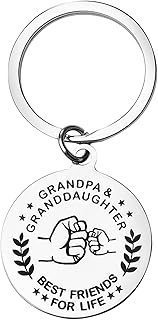 Grandpa Keychain from Granddaughter Grandson Funny Grandfather Key Chain Fathers Day Birthday Thanksgiving Christmas Gifts
