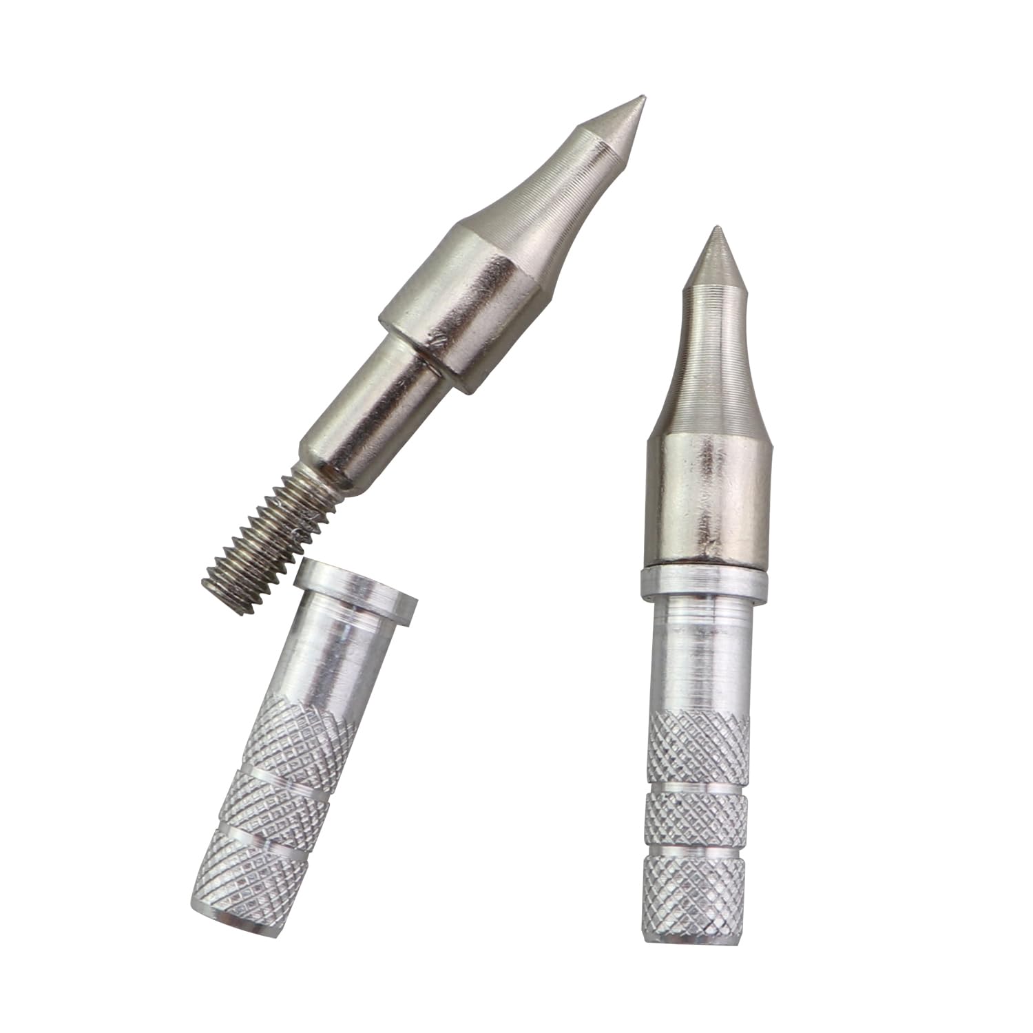 CTWHA 12PCS Threaded Arrows and Aluminium Seats ID .244-.246 Inch Arrowhead Shafts for Archery Practice Techniques