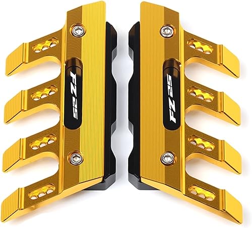 TCHAU Front Fork Guards for Yamaha FZ-25 FZ25 FZ 25 Motorcycle Mudguard Side Protection Mount Shock Absorber Front Fender Cover Slider (Color  Gold)