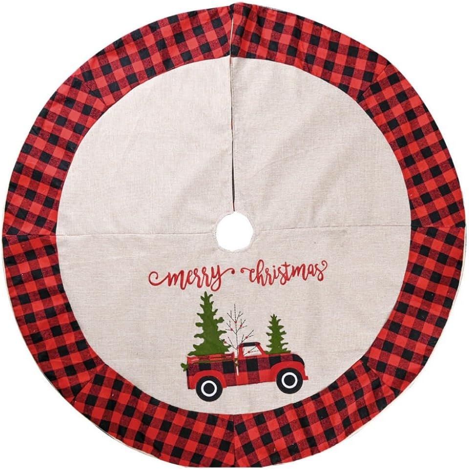 Tree Skirt Christmas Creative New Christmas Decoration Supplies Burlap Tree Skirt Christmas Tree Tree Skirt 120CM Decorative Tree Skirt Christmas Skirt Tree