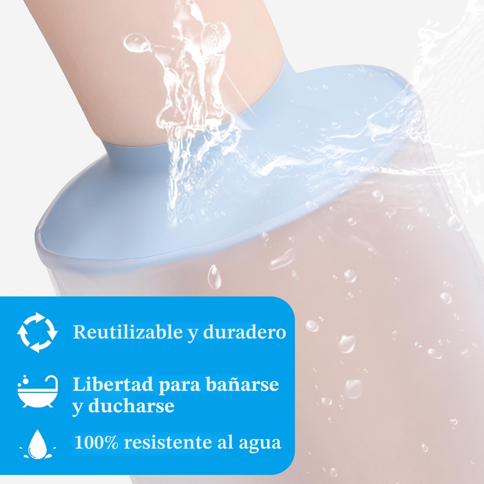 Fasola Protector Escayola Brazo para Ducha, Piscina, Funda Brazo Escayolado Adulto, Reutilizable Bolsa Ducha Escayola Brazo Mantenga Secos el Yeso y el Vendaje