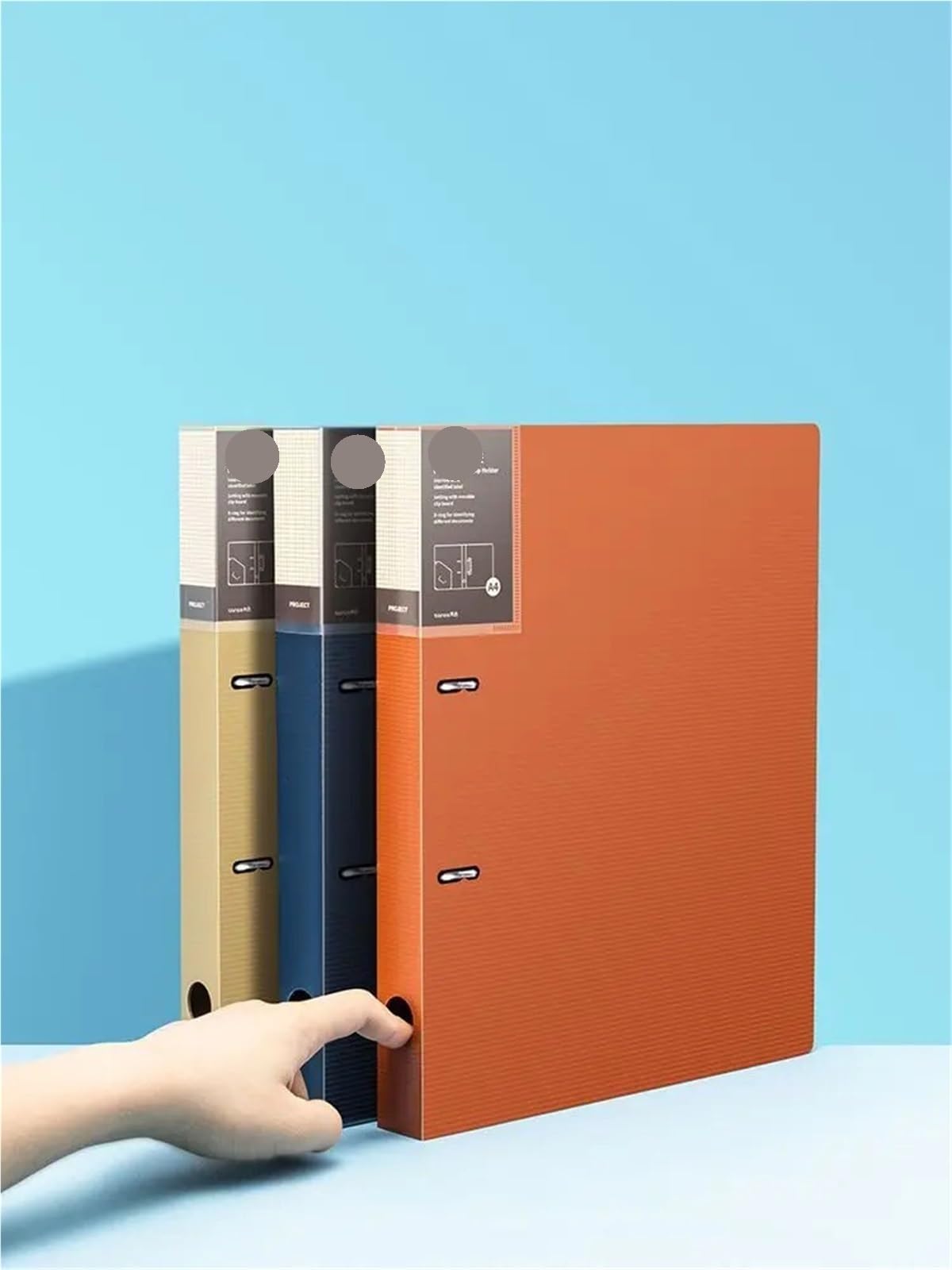 Cartella In Scatola Cartella file A4 Raccoglitore a fogli mobili Cartella raccoglitore ad anelli for documenti impermeabile a colori Per L'Archiviazione Dei Documenti(3 Hole - Brown)