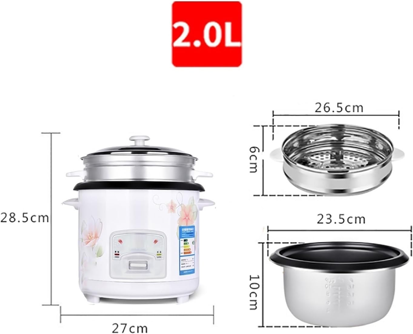 Rice Cooker (2-5L) Home Multi-function Rice Cooker，Small Appliances Can Accommodate Up To 1-8 People 220-240V US/EU(2L-400W)