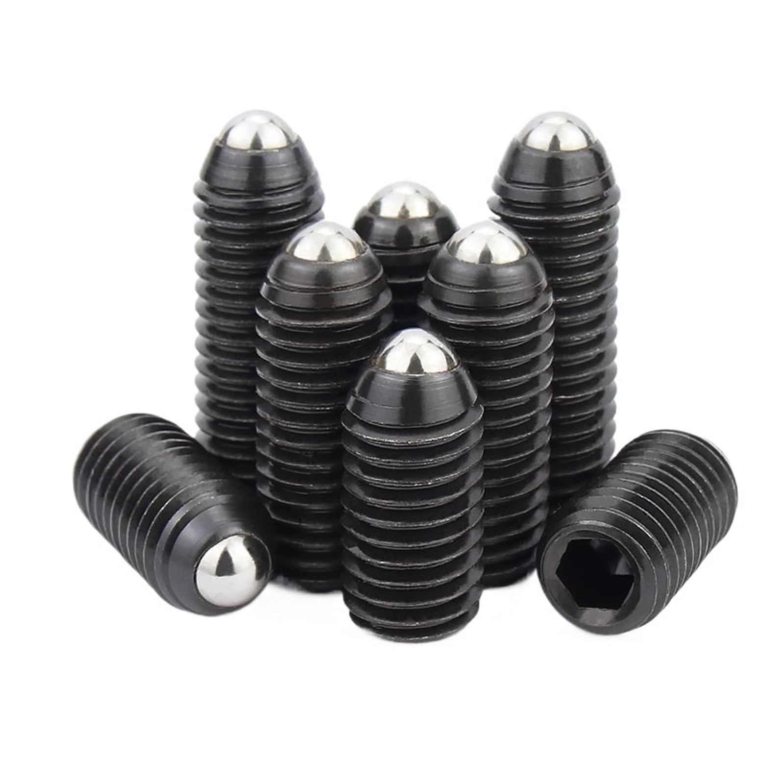 Alloy Steel Hex Spring Ball Plunger Set Screw | Black M3-M16 for Mechanical Fixing: Industrial Hardware(M5x12mm)