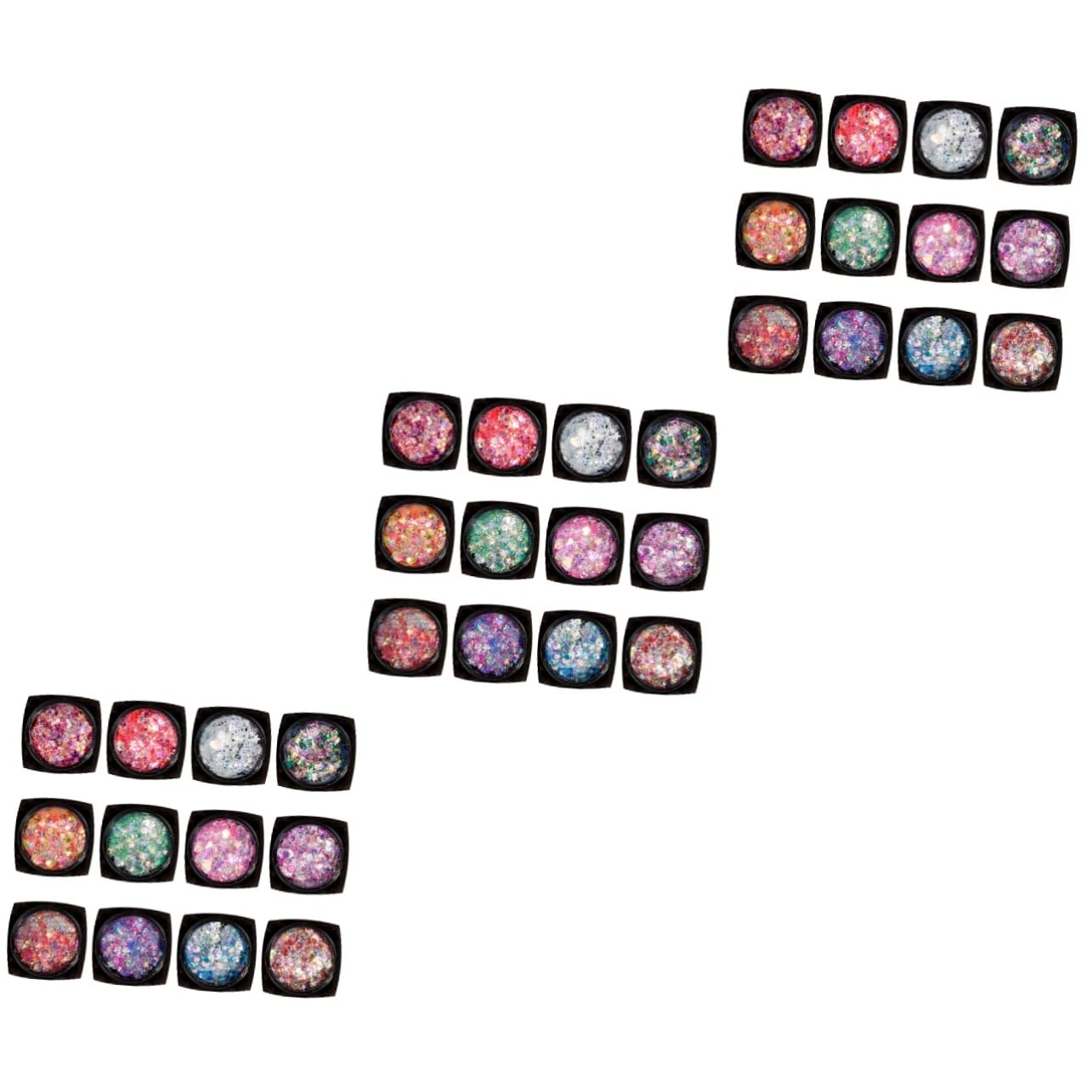 minkissy Set Da 3 Pezzi vistoso gel di paillettes per il corpo Shinequin truccarsi gel di paillettes per il trucco bglossy gel di paillettes per il viso gel per il corpo glitterato