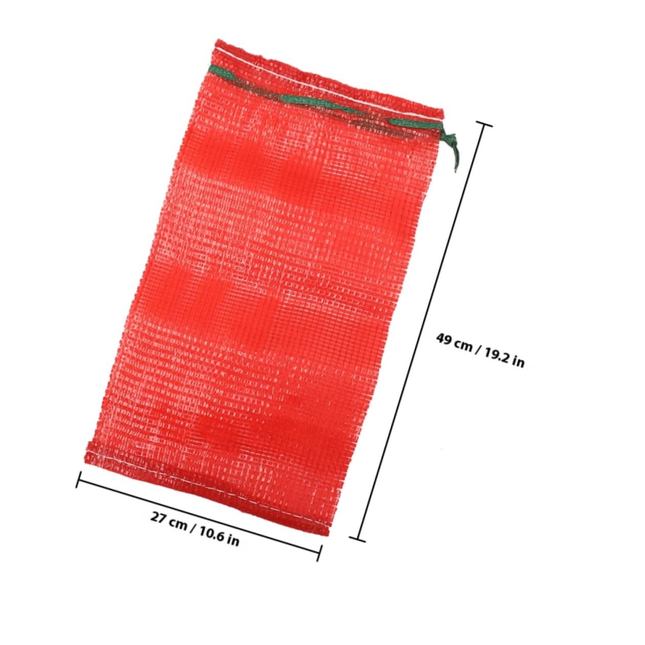 iplusmile Bolsa de Malla Cordón 50 Piezas Polipropileno Rojo 49x27 Cm
