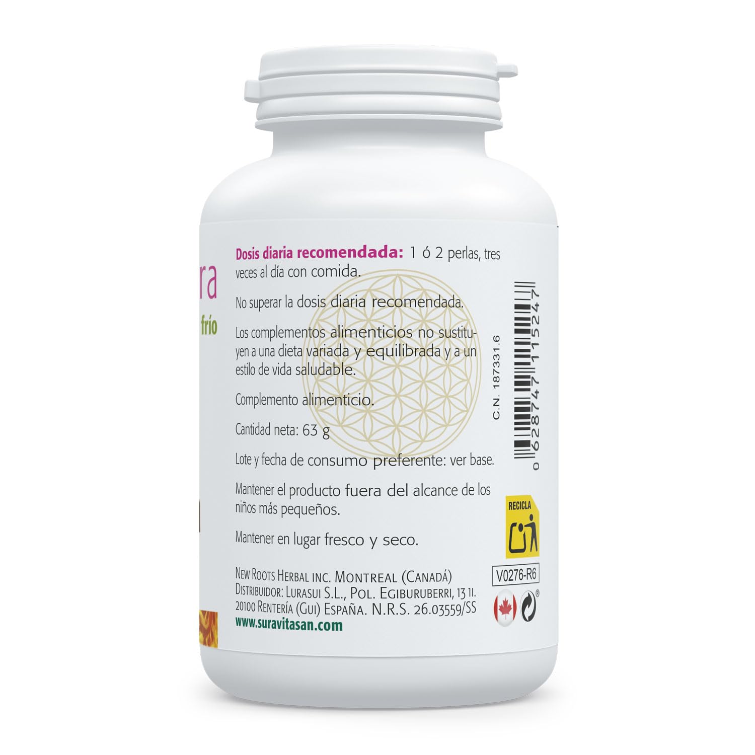 SURA VITASAN Aceite de Onagra 500 mg 540 Perlas Primera Presión en Frío | 68% LA y 10% GLA con Vitamina E, para Equilibrio Hormonal Femenino, Confort en Ciclo Menstrual y Salud de Piel