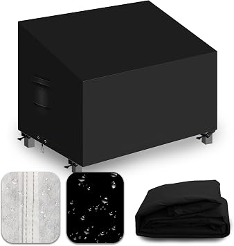 600D Waterproof 2-Seater Loveseat Cover 54Wx38Dx24H/35H Black
