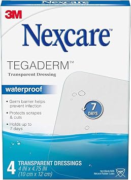 Nexcare Tegaderm Transparent Dressings 4 Inches X 4 4 Inches