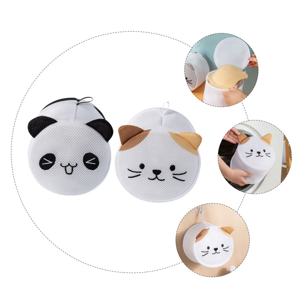 Cabilock 6stücke Wäschenetz Für Waschmaschine Cartoon Katzen Waschbeutel Aus Schützendes Mesh Für Unterwäsche Socken Und Kleine Kleidungsstücke Für Effektive Reinigung