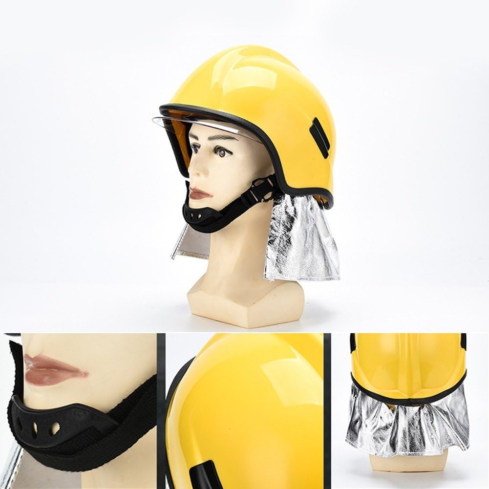 Casco De Seguridad Amarillo, Sombrero De Rescate, Protector Ignífugo, Casco De Seguridad para Bomberos, Casco De Búsqueda Y Rescate De Emergencia Resistente Calor