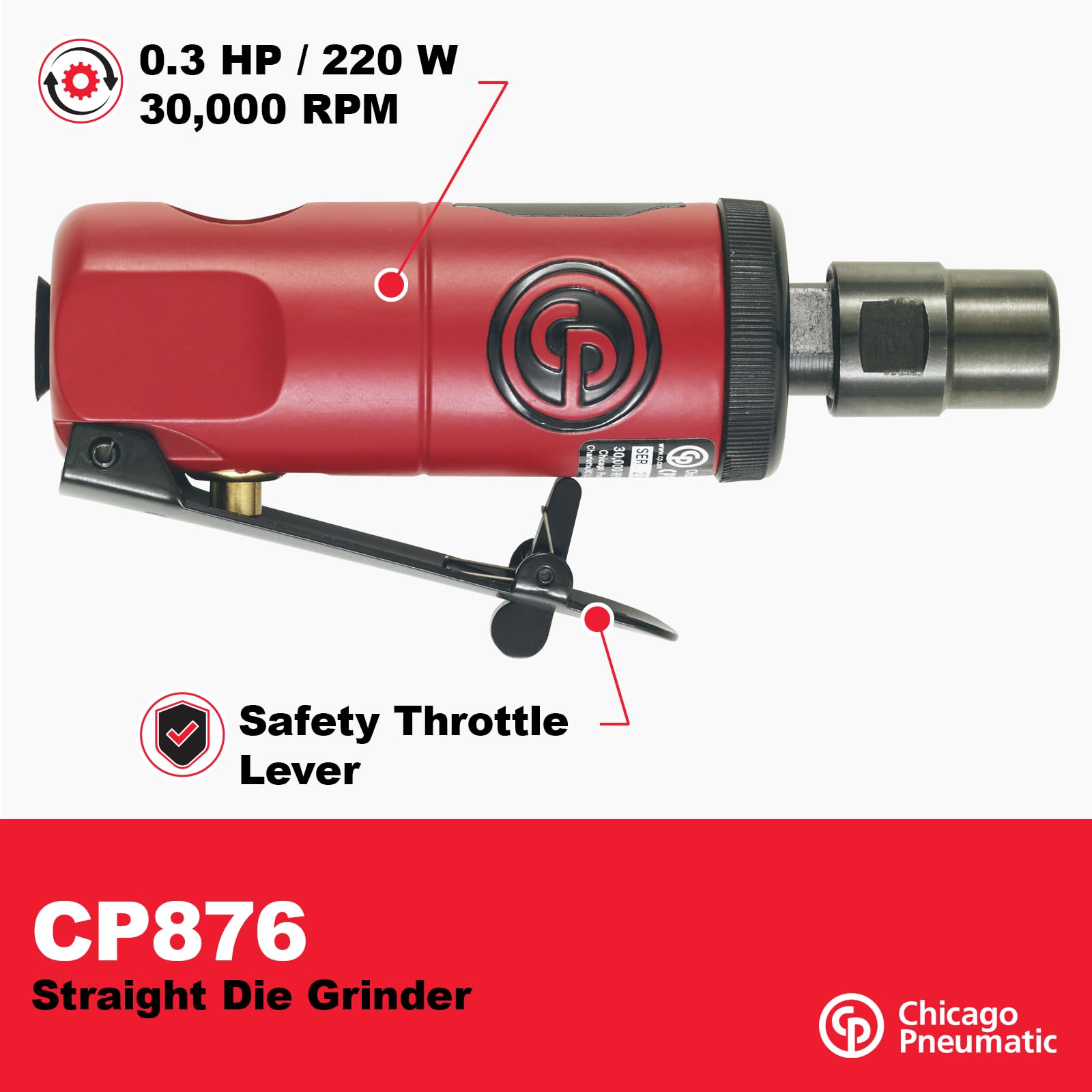 Chicago Pneumatic CPT876 Mini Air Die Grinder by Chicago Pneumatics