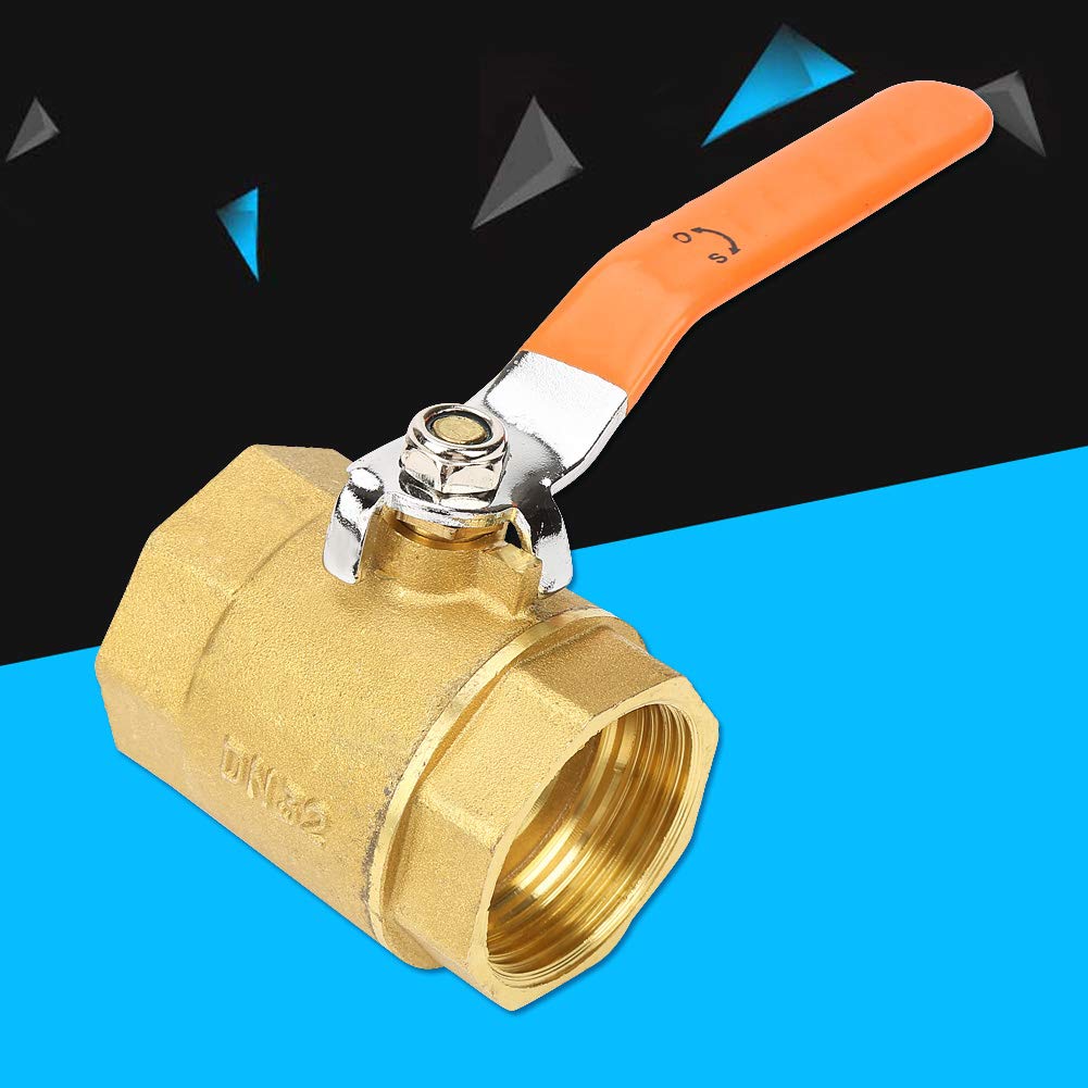 Robinet à Tournant Sphérique en Laiton BSP, DN32 1.6MPa 1-1/4-inch Vanne d'Arrêt à Robinet à Boisseau Sphérique à Filetage Femelle avec Poignée à Levier pour Gaz eau