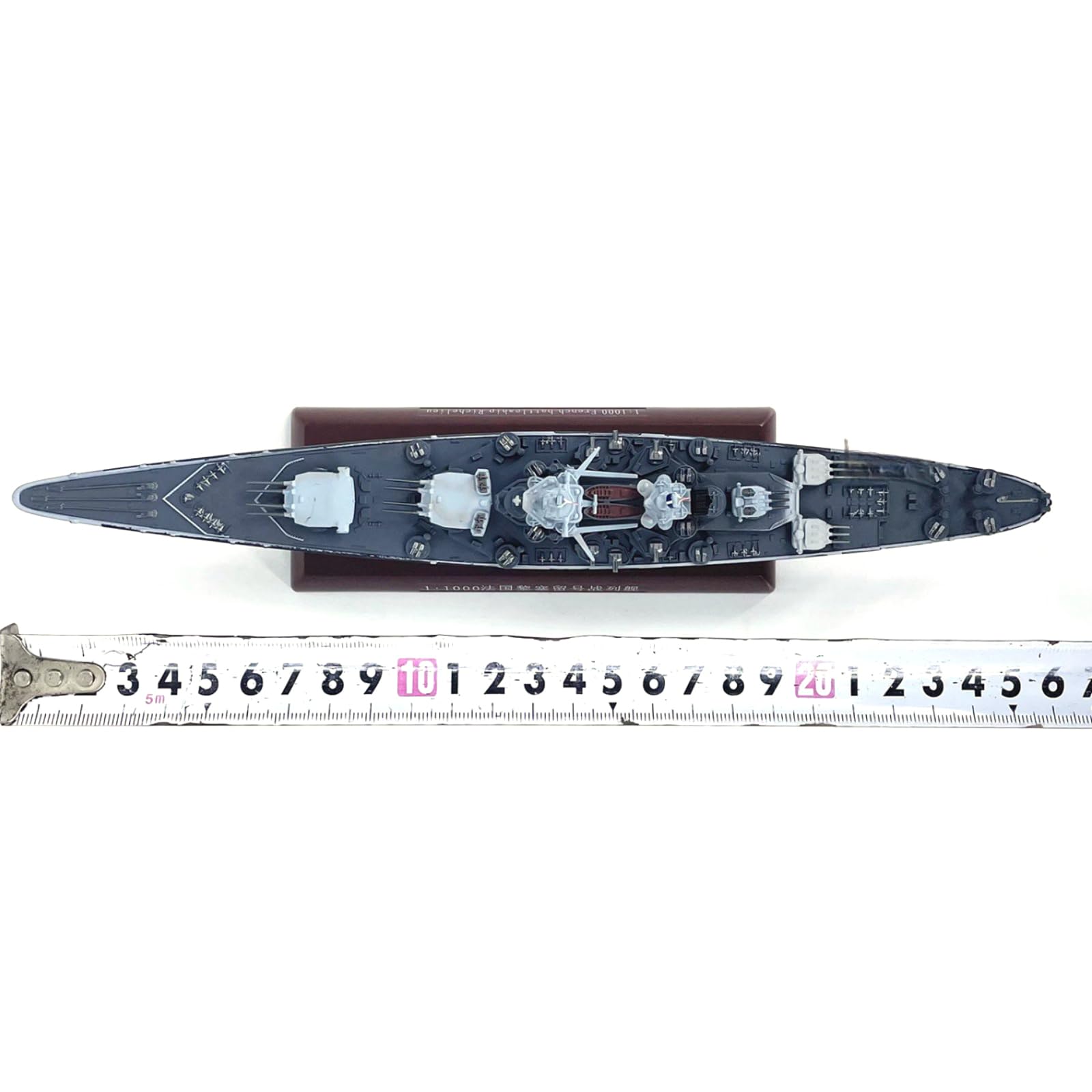 TECKEEN 1: 1000 Scala Francese Battleship Richelieu Battleship Lega Modello Nave da guerra Modello Militare Diecast Nave Modello per Collezione