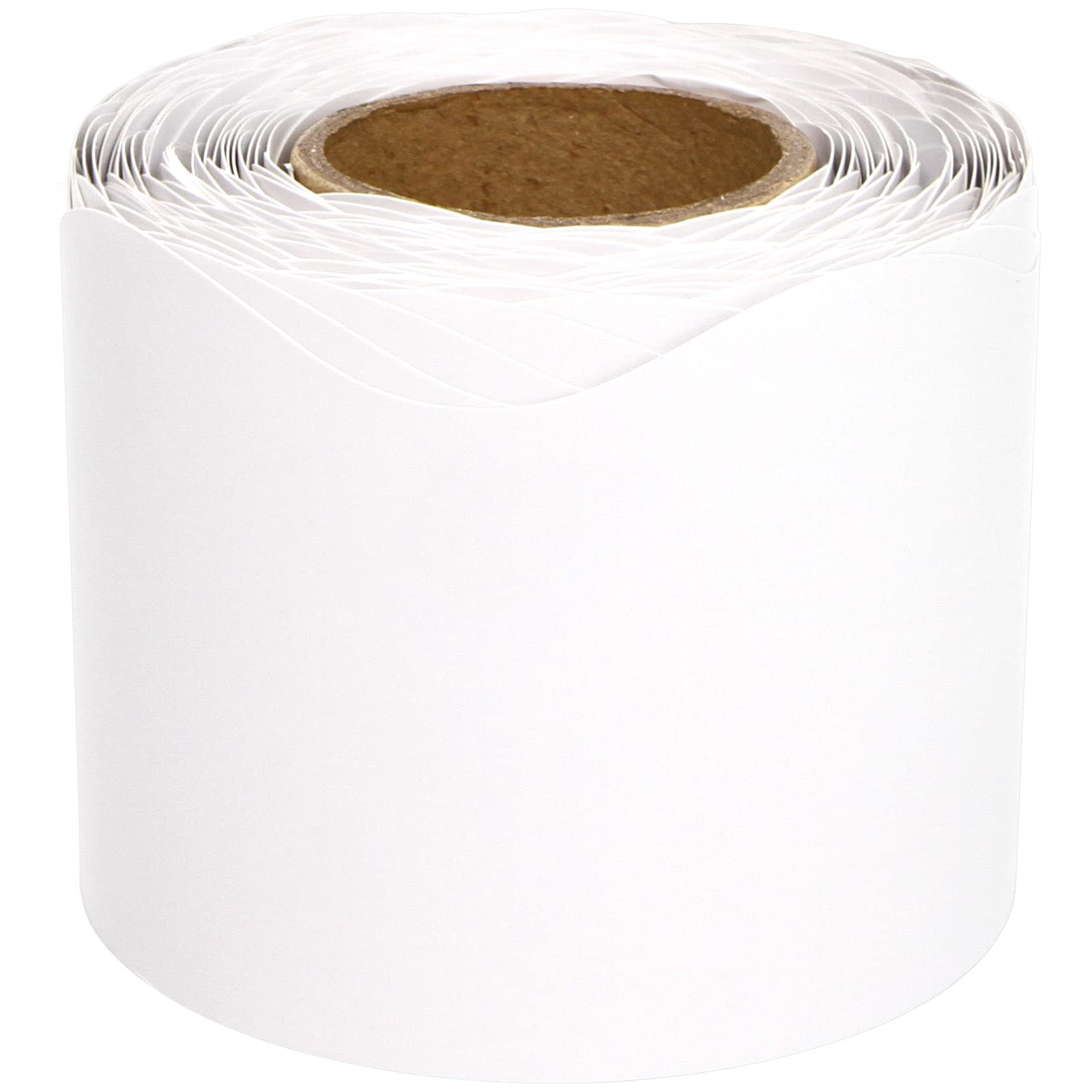 Fancy Land White Bulletin Board Border for Classroom White Scalloped Trim Borders for Back to School Decor Supplies 52Ft