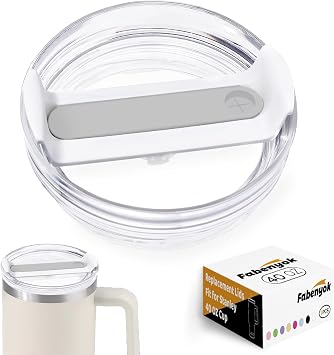 Stanley Cup için 40 oz Bardak Kapağı Yedek Kesim, 1 Paket Yedek Kapak, Stanley Bardak Aksesuarları için Dökülmeye Dayanıklı Bardak Kapakları (Şeffaf - Donma)