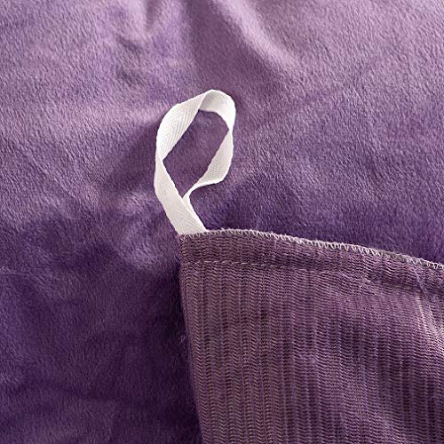 Uhamho Faux Fur Velvet Fluffy Bedding Duvet Cover Set Down Comforter Quilt Cover With Pillow Shams, Ultra Soft Warm And Durable (Queen, Purple) #TOP7