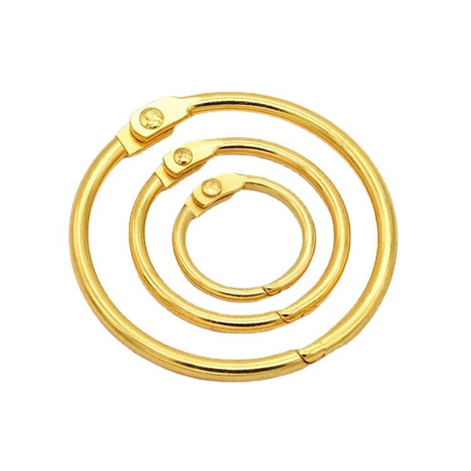Raccoglitore di ricambio con anelli a O, Raccoglitore ad anelli in metallo 100 pezzi 15-20 mm rilegatura a fogli mobili for ufficio fai da te