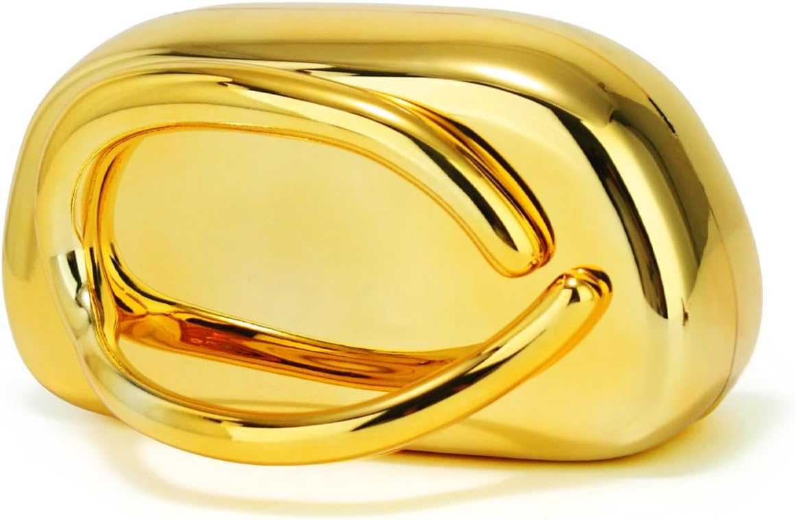 Acrylic Clutch Purse for Women,Unique Trendy Metal Handle Evening Bag for Wedding Party Formal Prom