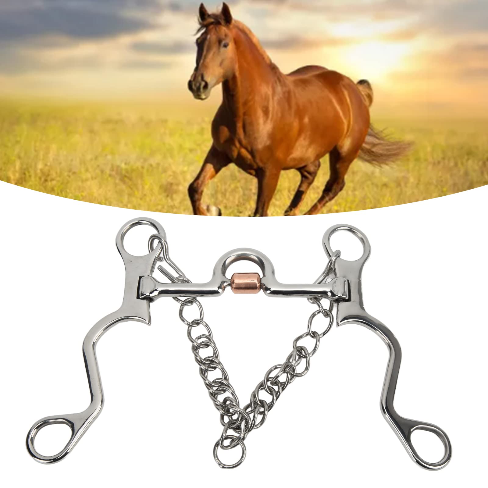Broca de Caballo Pelham, Broca de Caballo de Acero Inoxidable Fuerte for Montar a Caballo, Rendimiento Ecuestre, Broca y Broca for Boca de Caballo (Size : 130MM)