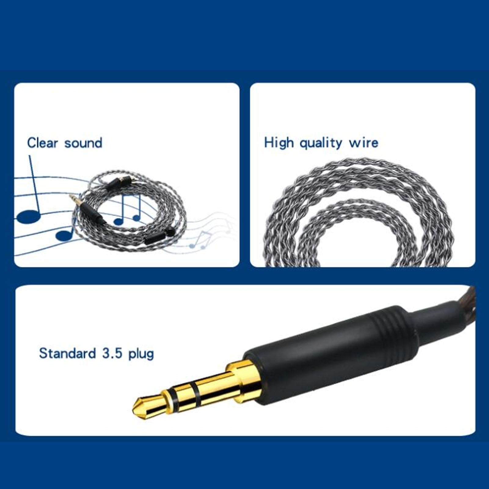 Kabel do Aktualizacji Słuchawek 3,5 Mm do A2DC Posrebrzana miedź Drut Zastępczy do Rozwiązania ATH CKS1100 E50 E70 LS300 3,9 Stopy
