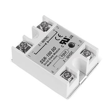 SINOTIMER SSR100A 3-32V 12V DC TO 5-60V DC Load SSR-100DD SSR 100DD Solid State Module Relay DC-DC Single Phase 1Pcs