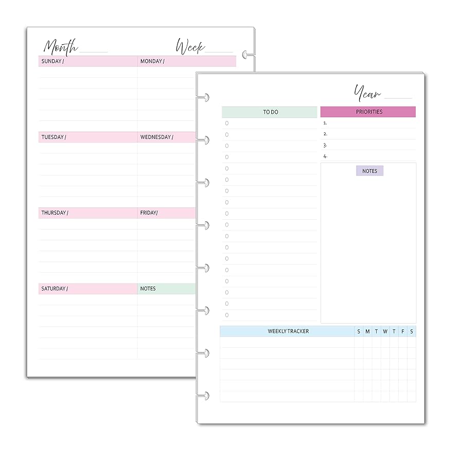 Amazon.com: Undated Weekly Planner Inserts, Fits 8-Disc Junior/Half Letter Size Discbound Planers Calendar Refills Weekly Calendar Inserts, Undated Weekly Planner (8 Disc Half Letter) : Office Products amazon-com-undated-weekly-planner-inserts-fits-8-disc-junior-half-letter-size-discbound-planers-calendar-refills-weekly-calendar-inserts-undated-weekly-planner-8-disc-half-letter-office-products
