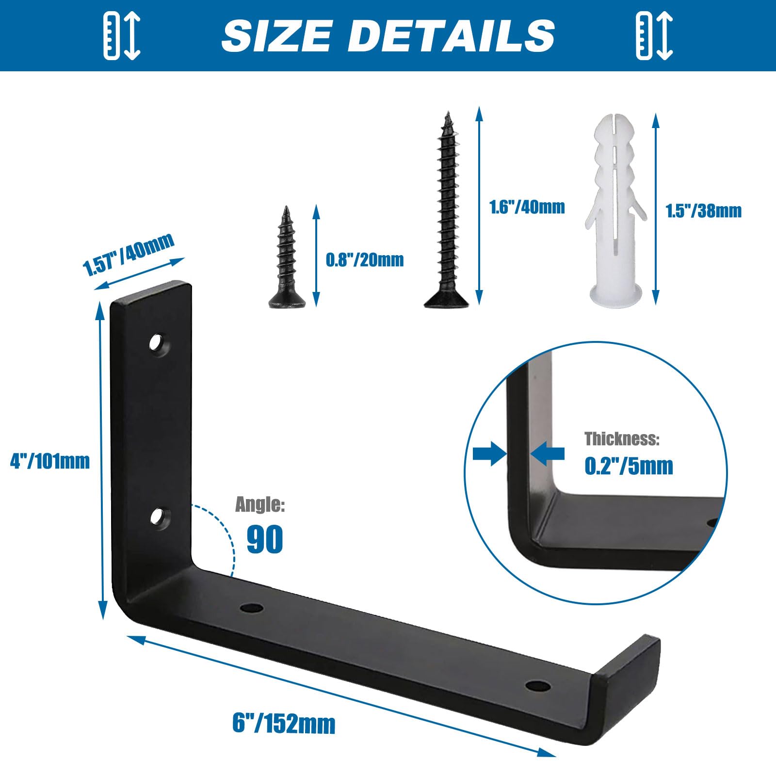 VTOPVMAX Scaffold Board Shelf Brackets 2 Pack - Image 2