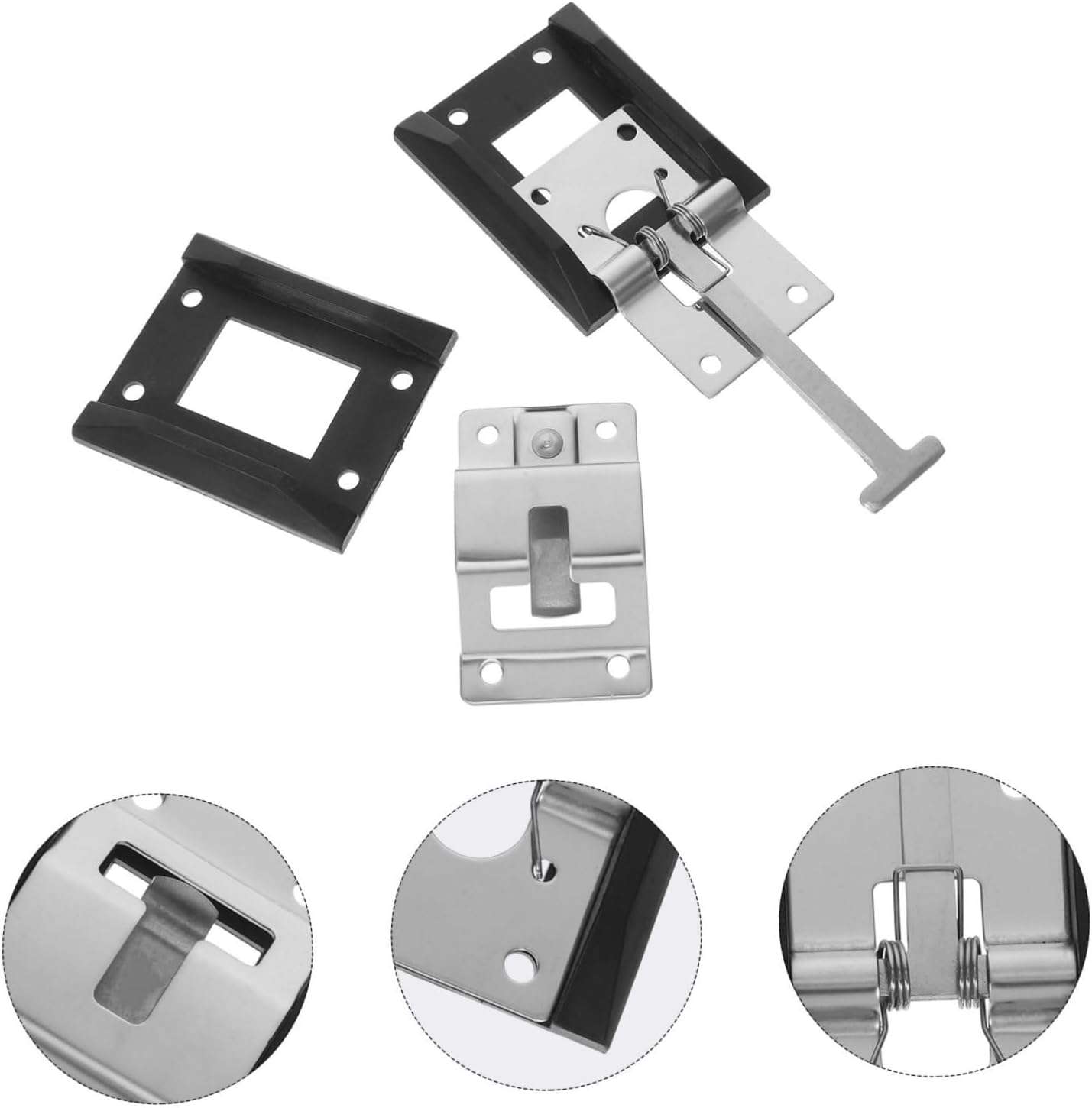BESTYASH RV Door Latch Hook Stainless Steel Trailer Door Catch for Cargo Trailers Trucks and RVs Adjustable Secure Locking System for and Motorhomes