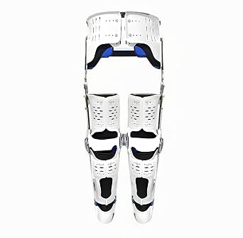 Adjustable Leg Straightening Brace-Hip Abduction Full Leg Brace for Walking with Knee Stabilizer, Hip-Knee-Ankle-Foot Orthosis with Walking Boot Postoperative Rehabilitation Equipment