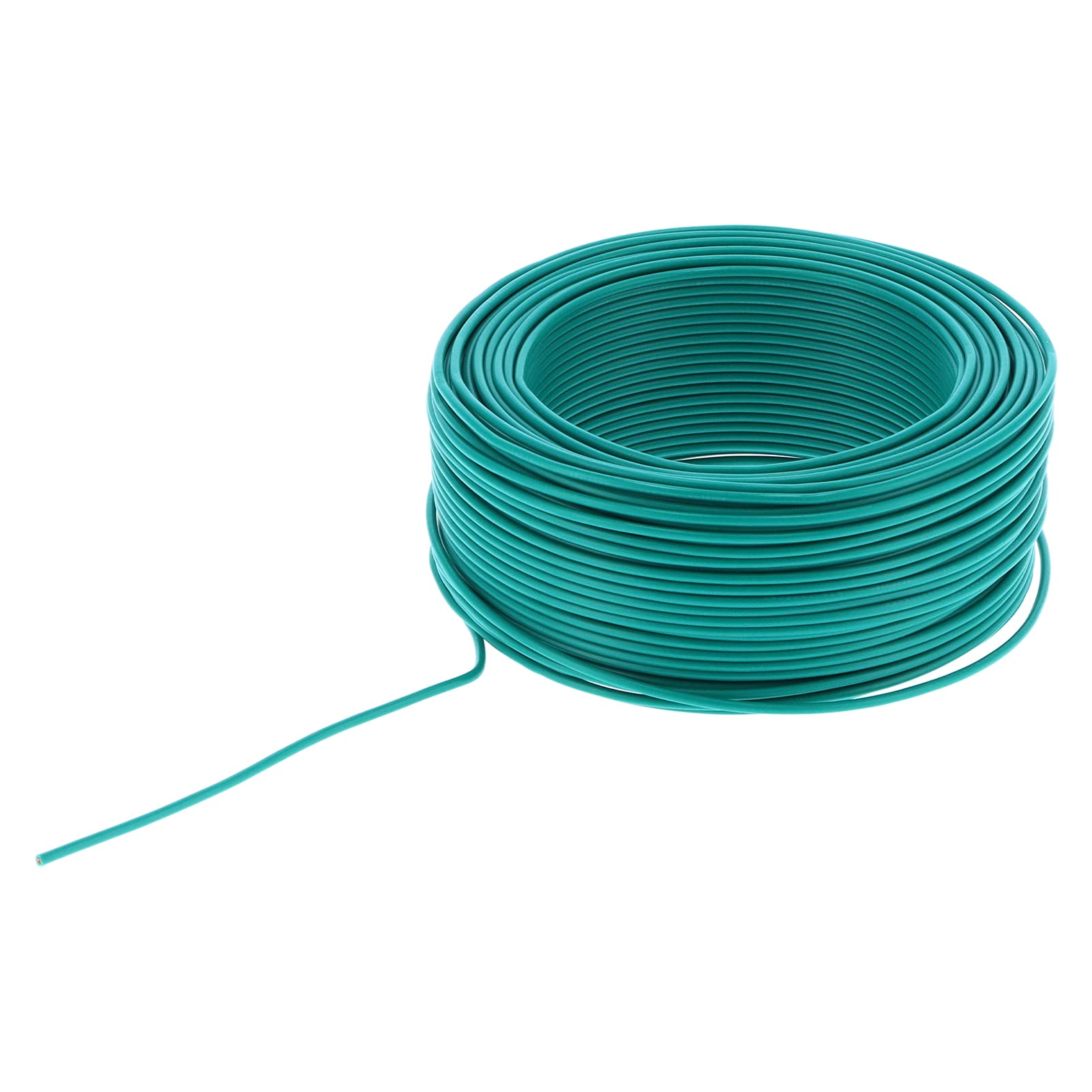 Cavo elettrico flessibile BVR 1x2,5mm² a 19 conduttori, isolamento in PVC, conduttore in rame, per elettrodomestici, utensili elettrici e illuminazione, verde, rotolo da 1