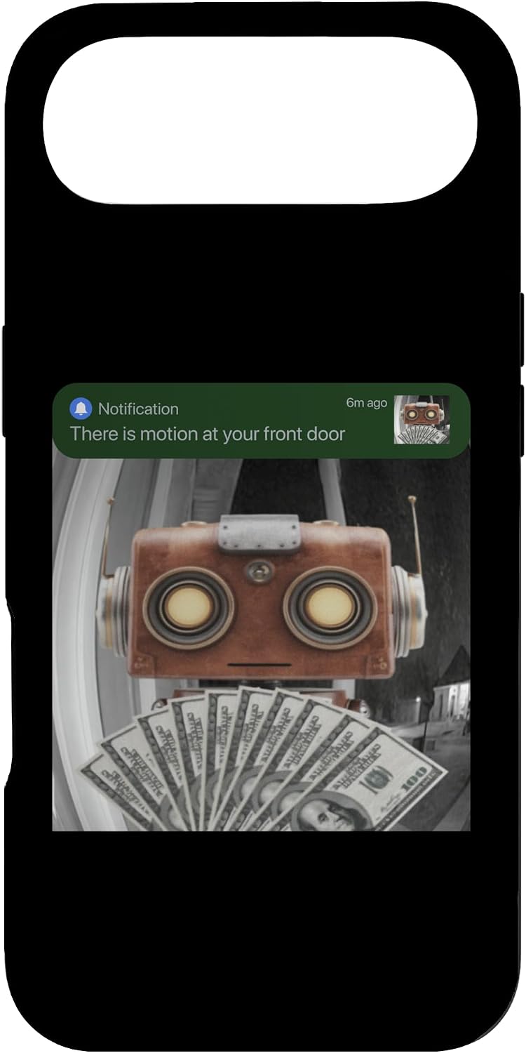 Robot There is Motion At Your Front Door Robotics Silly Case for iPhone Air