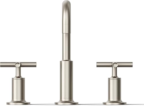 Miniatura 21 de KOHLER K-14406-3-2MB Purist - Grifo de lavabo de baño con asas de cruz baja, latón cepillado vibrante Latón cepillado vibrante.,Vibrant Brushed
