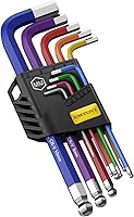 AMTOVL 9PCS Metric Allen Key Set 1.5-10mm Ball End Hex Wrenches, Color Coded Anti-Slip for Bike Car Furniture Repair