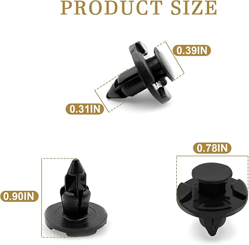 Miniatura 2 de 20 unids Fender Trim Panel Parachoques Retenedor Nylon Sustituye Nissan OEM 01553-09321 Compatible con MR328954