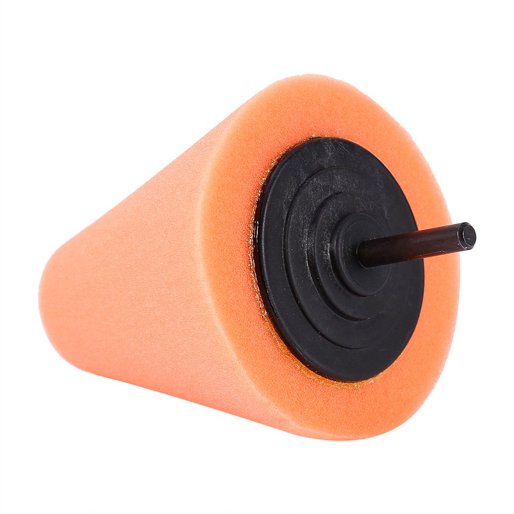 EVGATSAUTO Wheel Foam Ball Buffing Pad,1/4''/6mm Polishing Cone Foam Polisher Buffer Pad Sponge Ball for Automotive Car Wheels Hub Care
