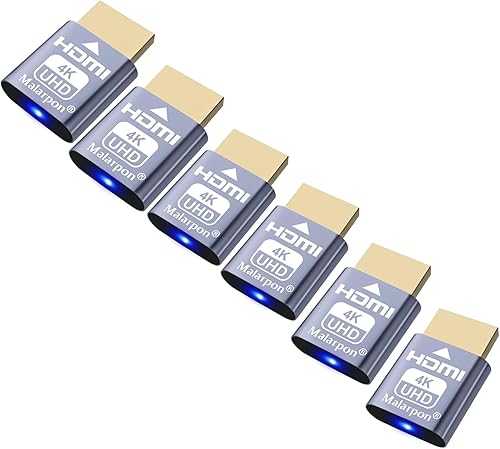 Miniatura 30 de Enchufe simulado HDMI compatible con pantalla sin cabeza emulador DDC EDID Headless Ghos con Windows Mac OSX Linux Ideal para aceleración