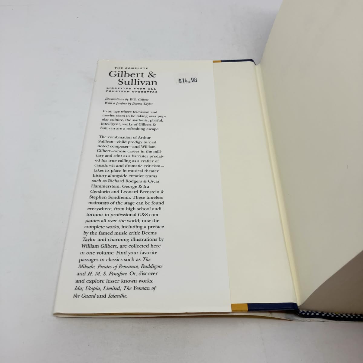 The Complete Gilbert & Sullivan: Librettos from All Fourteen Operettas (Complete & Unabridged)      Hardcover – January 9, 1998