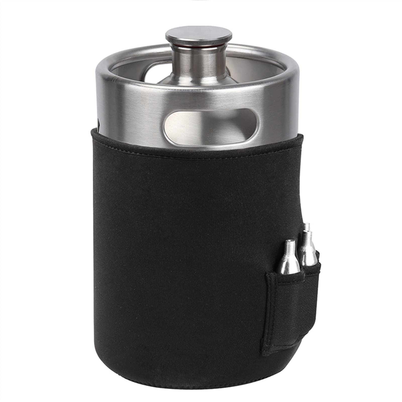 Cerveza elaborada Kit Cerveza Mini Barril de Cerveza de 5L, Botella de Cerveza portátil para Picnic/Barbacoa, Herramienta para Hacer Cerveza casera(5L keg with Jacket)