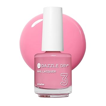 Dazzle Dry Nail Lacquer Step 3 - Soulmate - A bubblegum pink. Full-coverage cream. 0.5 fl oz