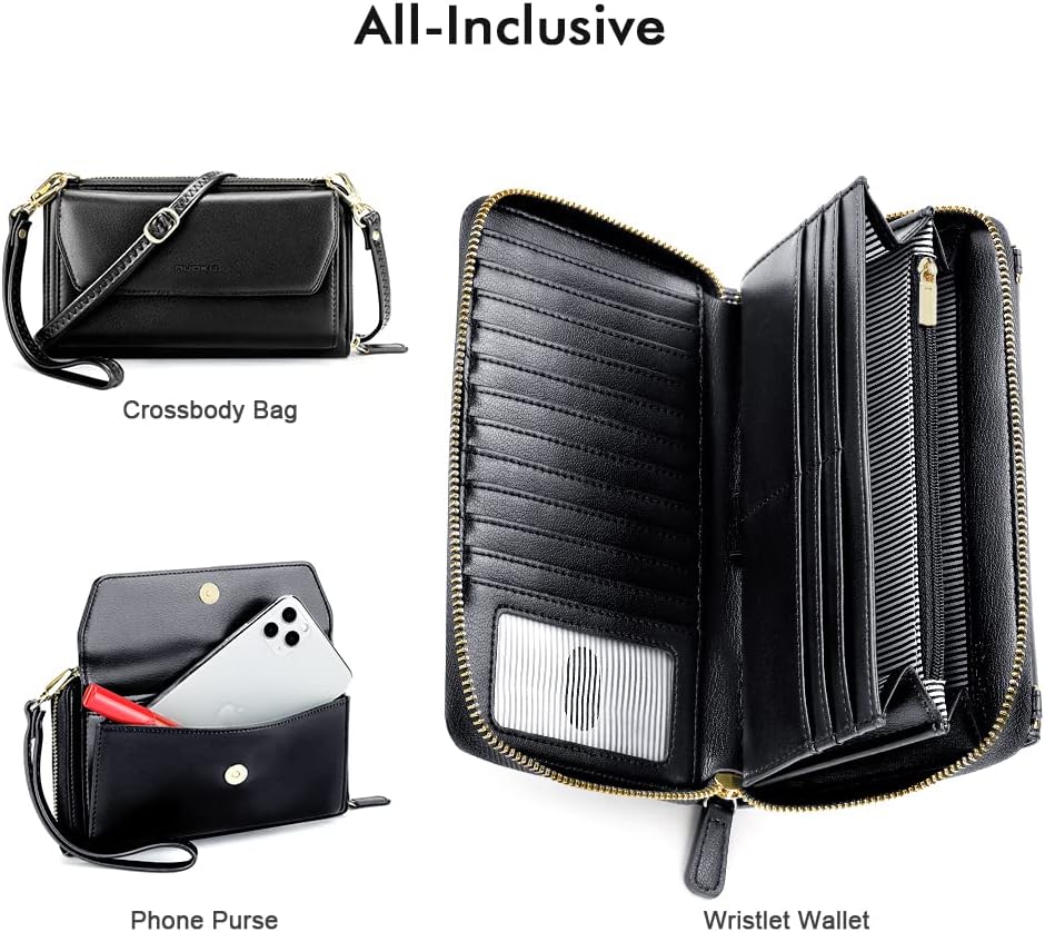 nuoku Wallets for Women Credit Card Slots with RFID Blocking Large Capacity Wristlet | Credit Card Slots, with RFID Blocking, Large Capacity - Image 3