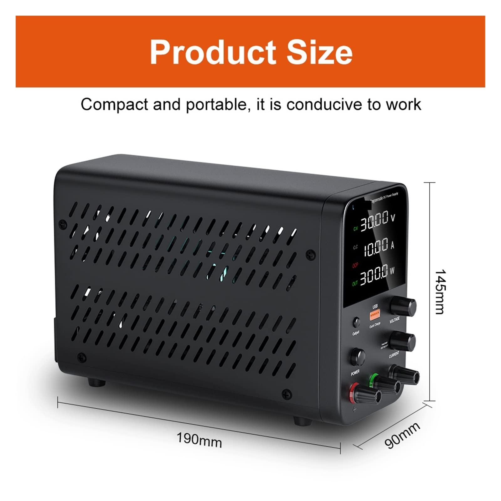 Wanptek Adjustable DC Power Supply – 0-30V 0-6A Lab Variable Bench Switching – With OVP/OCP