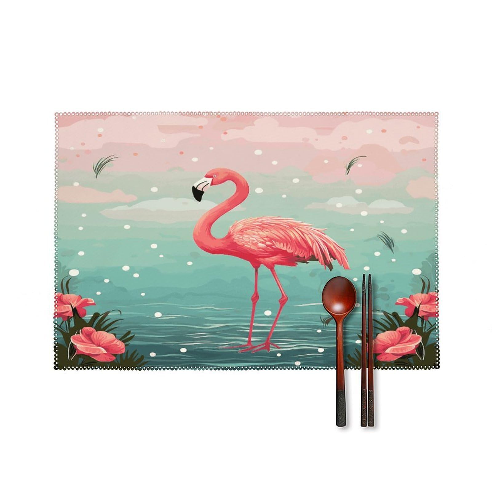 Fodpand Style Flamingos Placemats Set Of 4 Place Mats Table Mats
