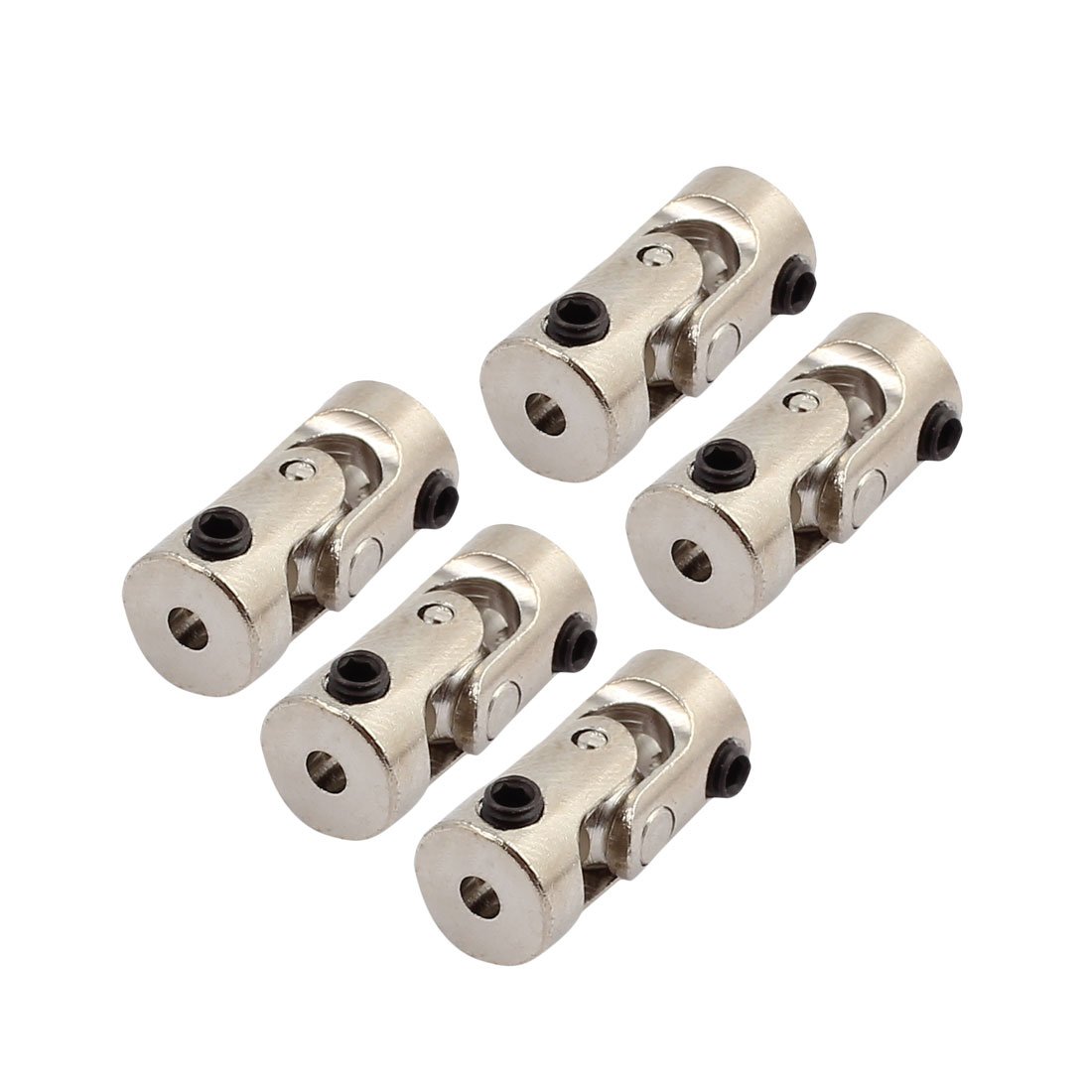 Aexit 2.3mm to Electrical equipment 2.3mm Inner Dia Rotatable Universal Metal U Joint Coupler 5pcs