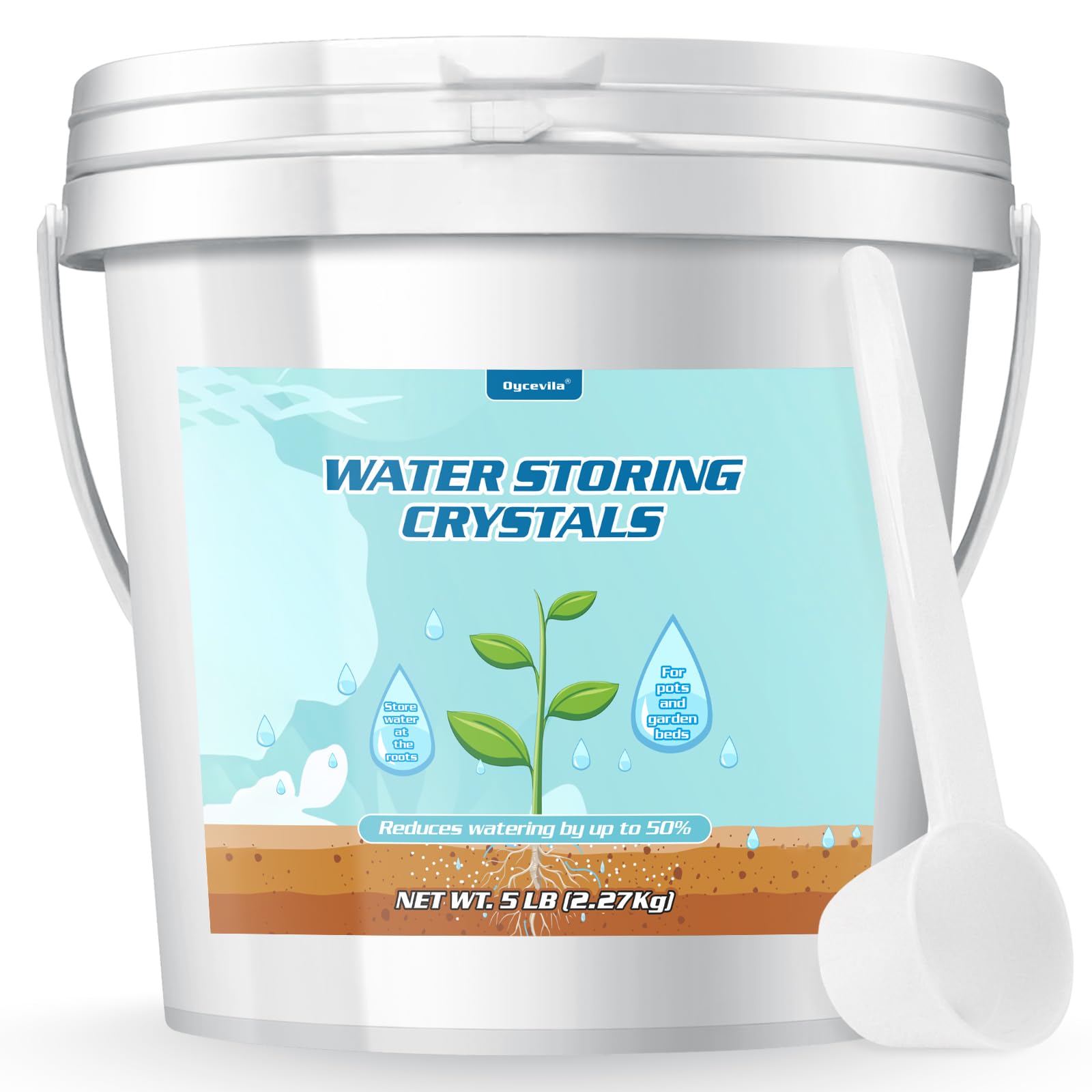 Buy 5LB Water Storing Crystals for s with Spoon, Water Gel Solves Over