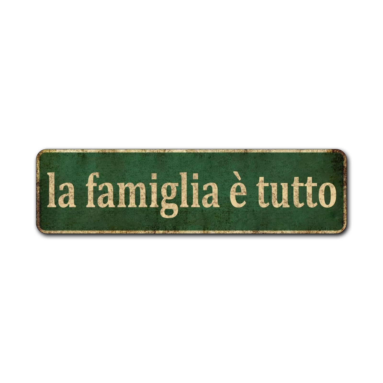Italian Family Sign Family is Everything - La Famiglia E Tutto,Farmhouse Style Tin Plaque with Quotes Sayings Signs 4x16 Inch