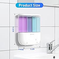 Vista 3 de Touchless Wall Mounted Dual Automatic Soap Dispenser – 2 x 17 fl oz. Chambers Rechargeable Liquid Soap Dispenser Prefect for Bathroom & Kitchen