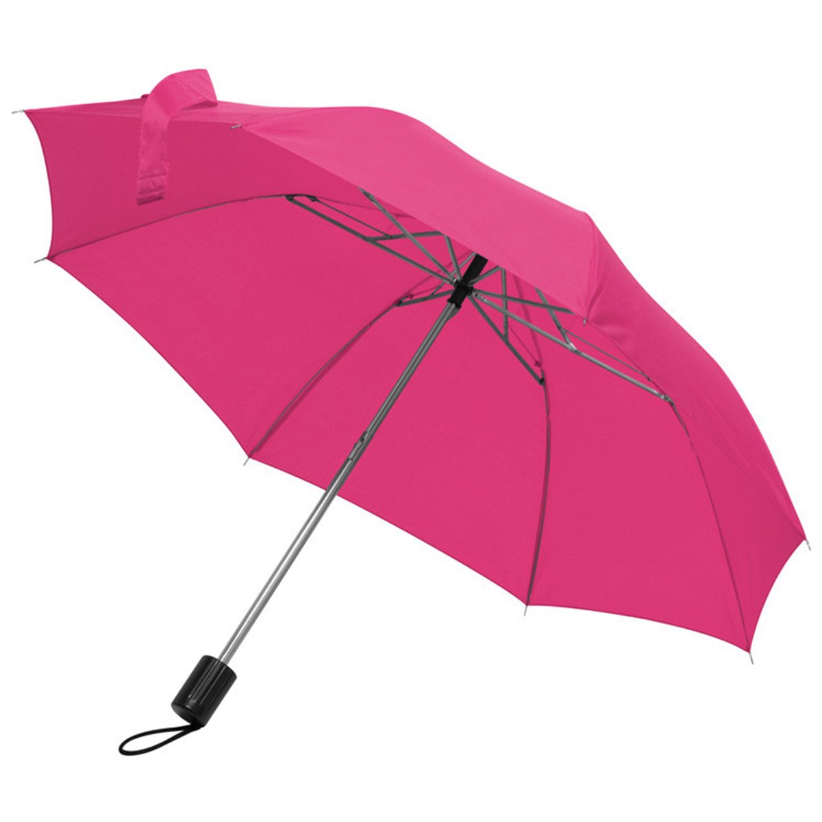 Mens Ladies Small Pocket Telescope Umbrella Compact Folding (Pink)
