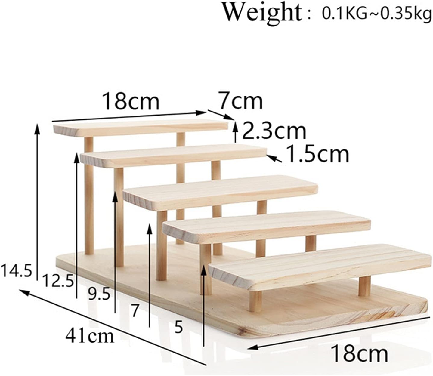 Assembleable Bamboo Sunglasses Stand Glasses Display Jewelry Holder Bracelet Watches Show Product Sunglasses Display Stand (Color : 4 Layers) (3 Layers)
