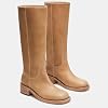 Botas altas hasta la rodilla para mujer, punta redonda, cremallera lateral, tacón grueso, cómodas, con caña ancha 7